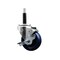 Service Caster 3.5'' SS Solid Poly Swivel 3/4'' Expanding Stem Caster with Brake SCC-SSEX20S3514-SPUS-TLB-34 - alternate 1